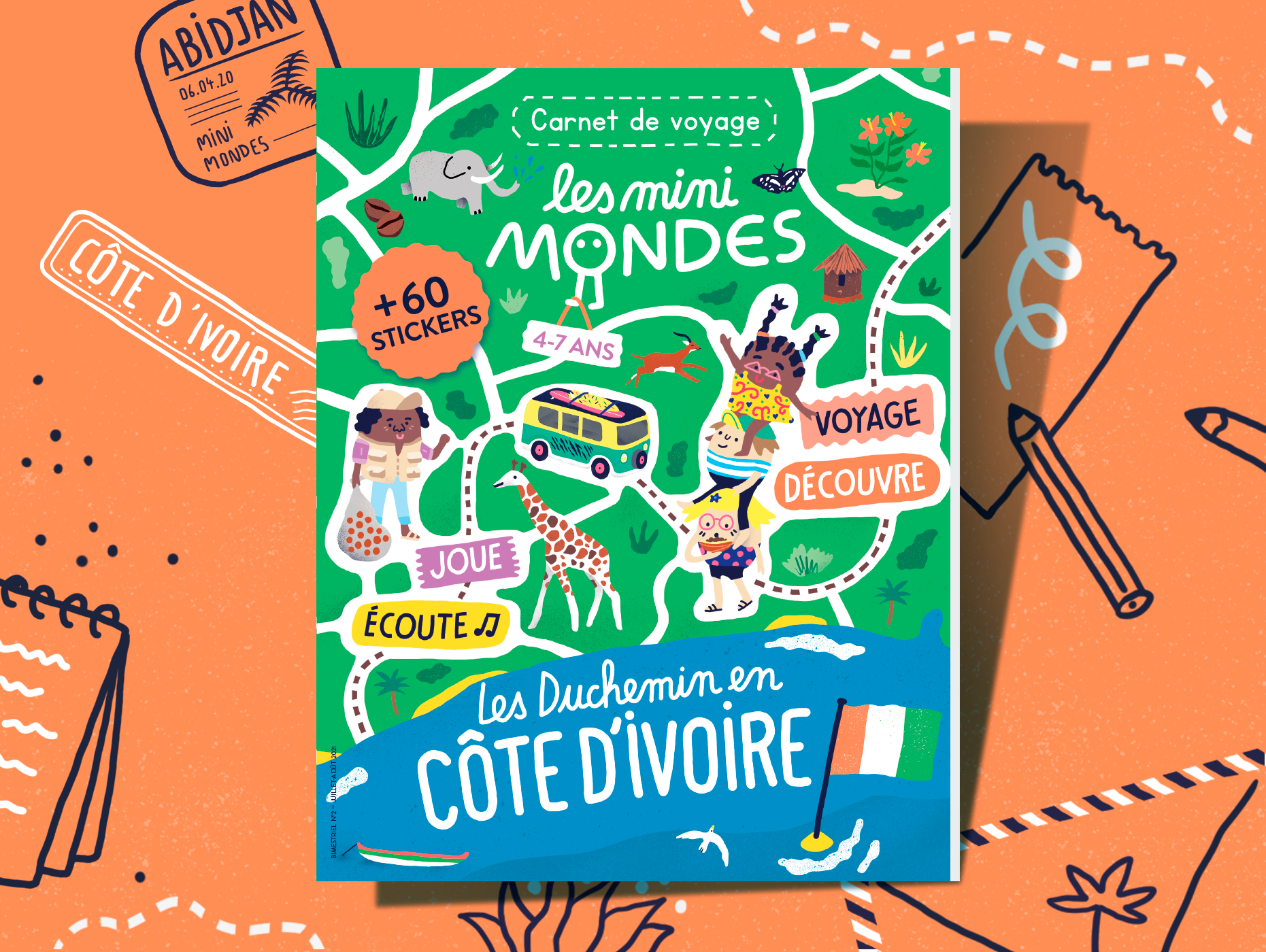 Les mini mondes - Carnet de voyage Côte d'Ivoire 4-7ans