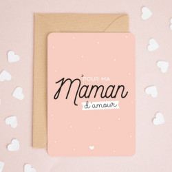 Carte à message - Pour ma maman d'amour - Manahia-detail