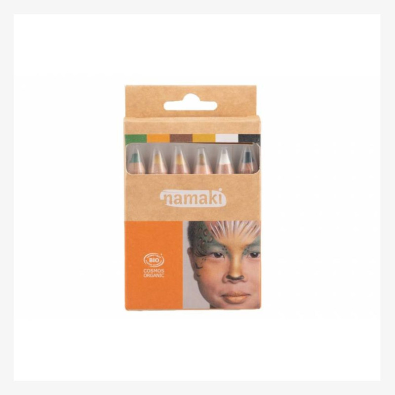 Kit de 6 crayons de maquillage, vie sauvage - Namaki Cosmetics