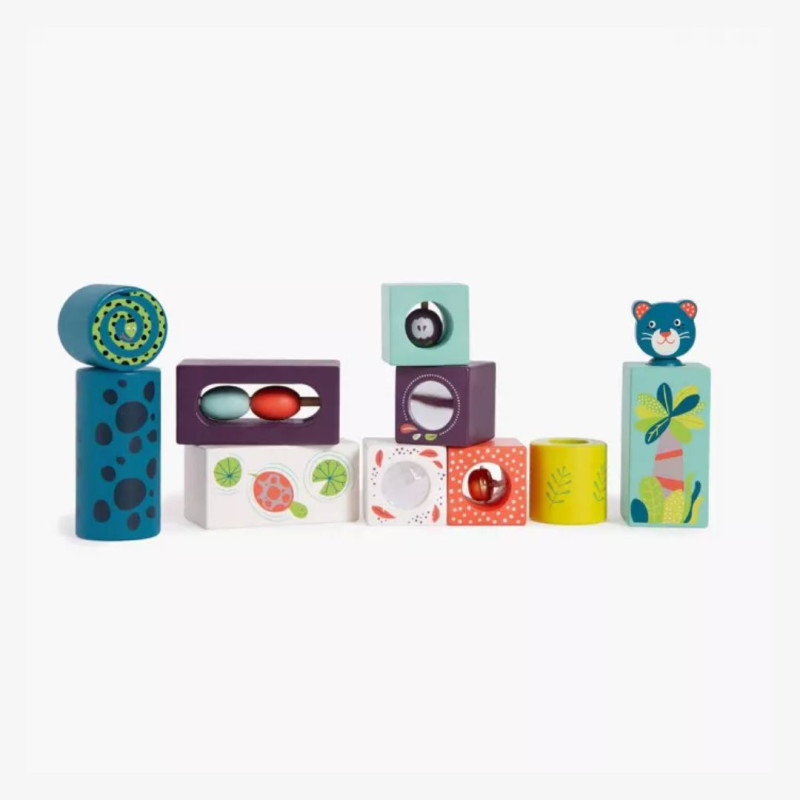 Cubes d'activités, collection "Dans la jungle" de la marque Moulin Roty