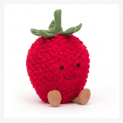 Adorable peluche fraise, parfaite pour les enfants ou la décoration - Jellycat-detail
