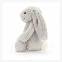 Peluche lapin, couleur grise, de la marque Jellycat-detail