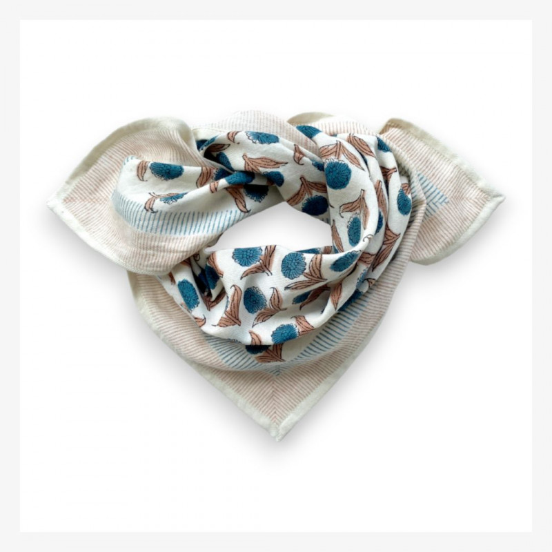 Petit foulard manika lotus "Chamallow" - Apaches Collections