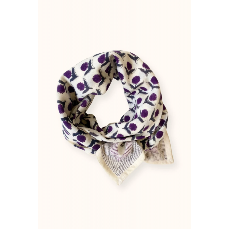 grand foulard latika lotus orage de la marque Apaches Collections